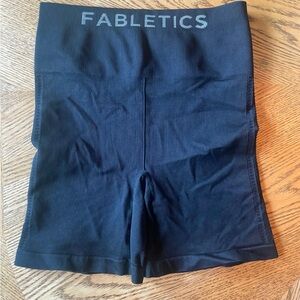 Fabletics Black High-Waisted Spandex shorts